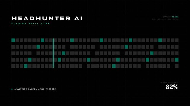 Data Analysis Event, Headhunter AI, Virtual Workspace, Graphic Visualization, Digital Environment, High-Tech Viewpoint, AI Concept