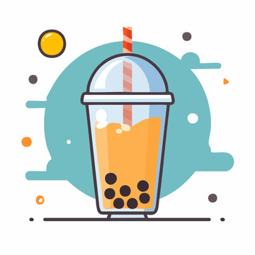 Bubble Tea Drink Illustration