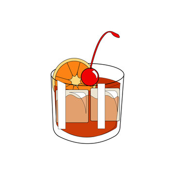 fresh cold short mocktail with cherry.ai