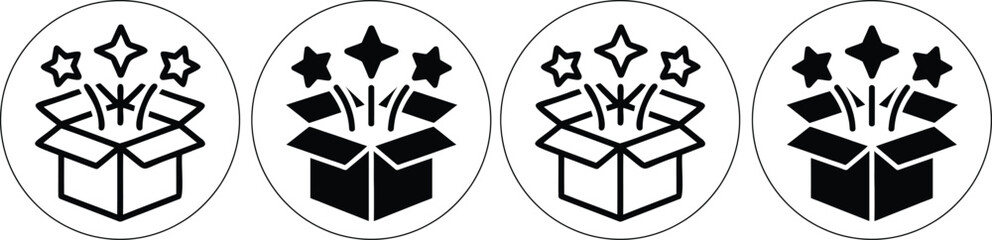 Four magic top hats with stars and rabbits appearing above © MelonChandro