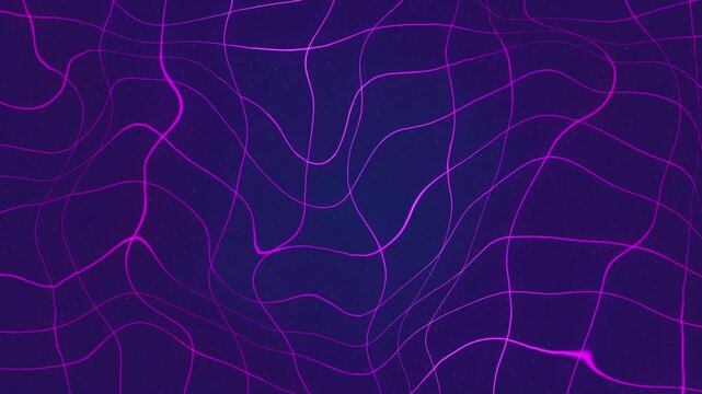 Abstract sci-fi grid or wireframe net footage. Hight technology. Space. Retro animation background.	
