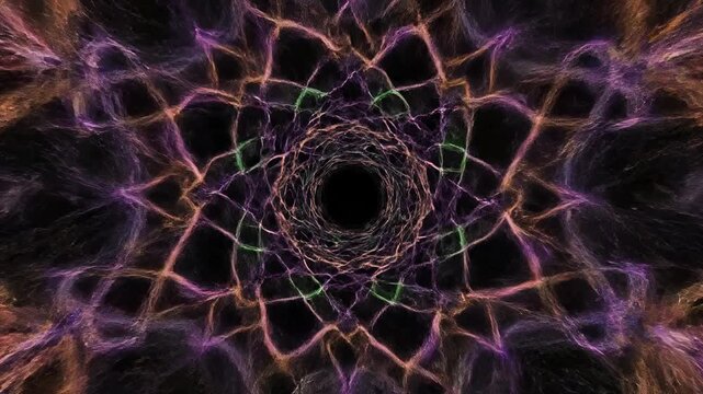 Abstract Psychedelic Tunnel of Light and Energy.