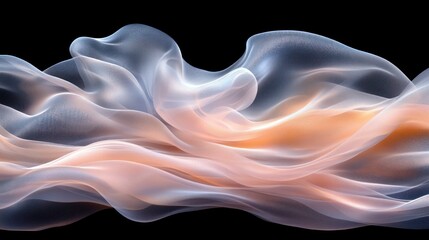 Obraz premium Soft swirling layers of light and color dance together in an ethereal display