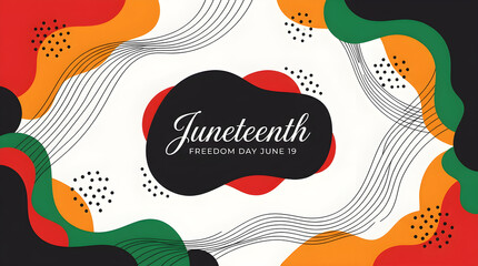 Fototapeta premium Celebration of Juneteenth with vibrant colors and cultural pride in a festive setting