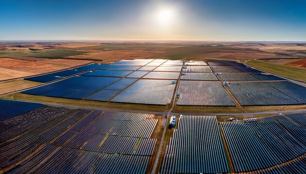 aerial view of a solar power plant near travers alberta this facility is the largest in canada and one of the largest in the world