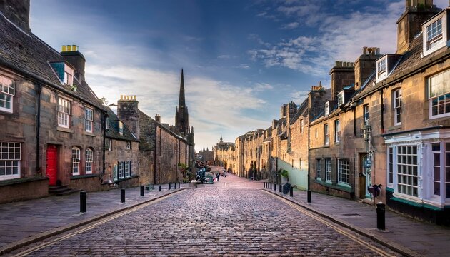 circus lane in the new town in edinburgh scotland
