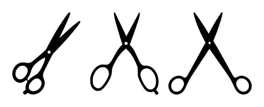CRISPR gene editing scissors icon set with solid black line art on a white background featuring gene editing, biotechnology, molecular biology with SciTech and laboratory imaging