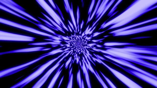 Abstract lightspeed portal video showcases a continuous rush of soft blurry blue streaks. Smooth flowing cosmic energy animation loops seamlessly for modern digital backdrops.