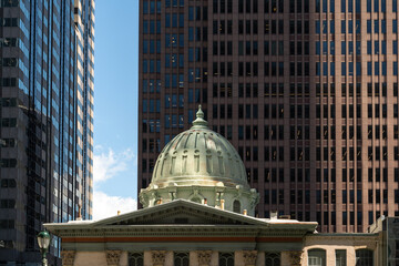 Obraz premium Architectural detail of the dome of Arch Street Presbyterian Church in Philadelphia, Pennsylvania, highlighting historic design and structure.