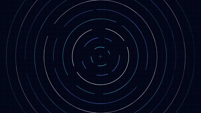 Circular Radar HUD Futuristic Loop Background