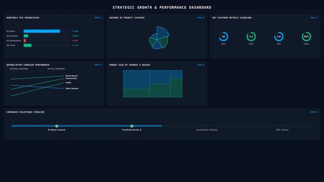 Dynamic motion showcasing futuristic data visualization with graphs and charts for technology and analytics concepts in a sleek digital interface.