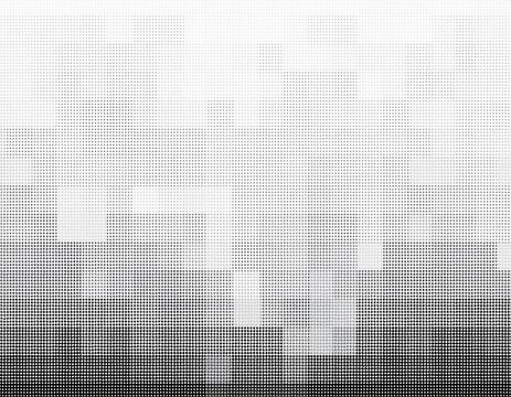 light gray abstract halftone square mosaic pattern on white background soft geometric pixel texture design for minimal corporate banners and presentation layouts
