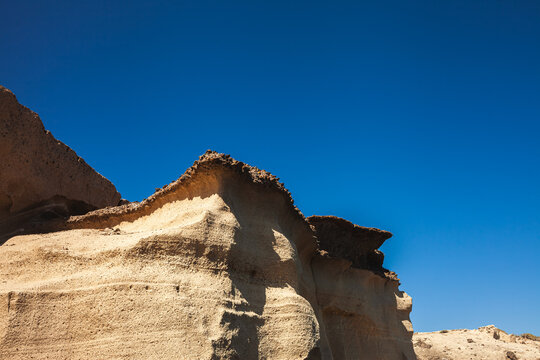 Volcanic Rock Formations and Eroded Coastal Landscape in Tenerife