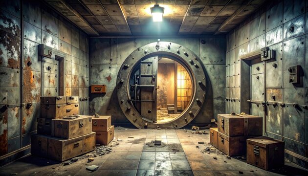 Inside a Mysterious Abandoned Bunker with a Massive Vault Door.