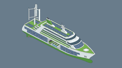 Modern eco-friendly cruise ship design. © Nora