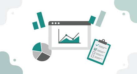 Obraz premium Business graph on a screen