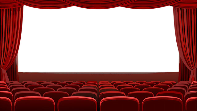 Pixel art theater stage with red curtains Vector