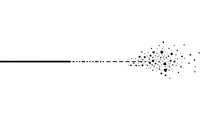 Particle explosion, dot dispersion, dynamic burst, abstract vector graphic