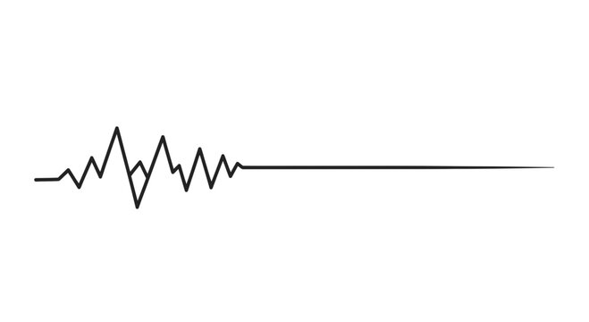 Sound wave, audio signal, music waveform, vector icon