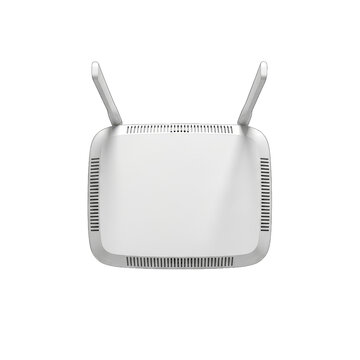 White wireless router top view modern technology device on transparent background high quality professional detailed elegant
