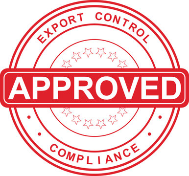Export Control Approved Compliance Stamp Illustration