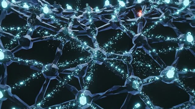 Abstract network with glowing nodes symbolizing the cutting-edge of futuristic design