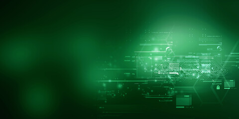 Obraz premium 2d illustration abstract technology background