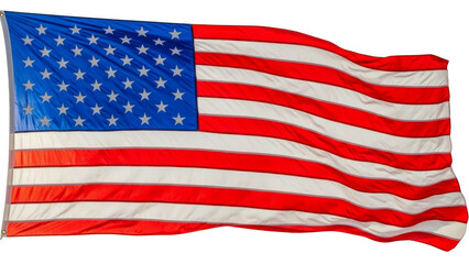 Fototapeta premium Official United States Flag with Stars and Stripes Design Isolated on Transparent Background
