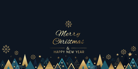 merry christmas greeting card dark blue holiday © Bablu