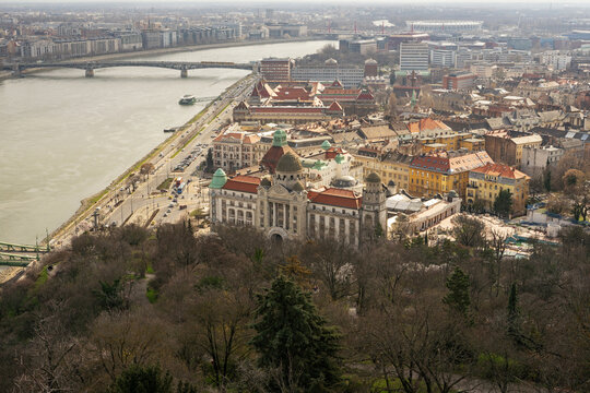 Hungary, Budapest- 2023 March 10. Views and buildings of Budapest. Spring has arrived in Budapest.