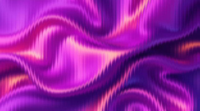 Abstract purple and pink gradient background with wavy lines for web design and social media