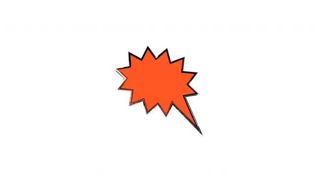 Bright, bold, and eyecatching speech bubble icon on a transparent background, perfect for comic book designs, social media posts, or web graphics.