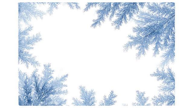 christmas, ice, frozen, border, frame, cold, flake  PNG on Transparent background