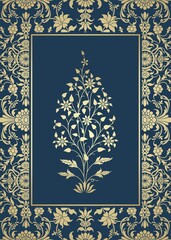 wedding card design, paisley floral pattern , India  © SIRIUS*