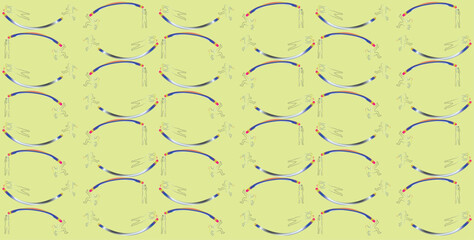 Modern soccer football seamless pattern with shooting players and goalkeeper silhouettes © SBAYTI
