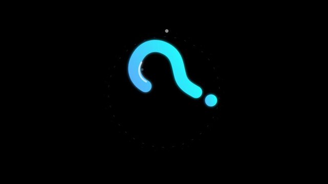 Question Mark Thinking Animation Chroma Key Overlay