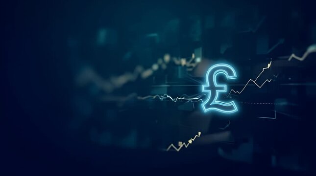 Dynamic Financial Growth Visual with British Pound Symbol