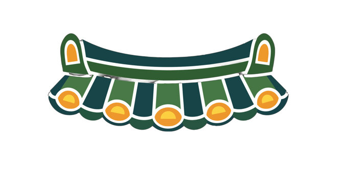 Colorful decorative ancient patterned graphic design element.