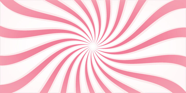 Pink circus background. Funfair swirl patern. Spiral carnival pattern.