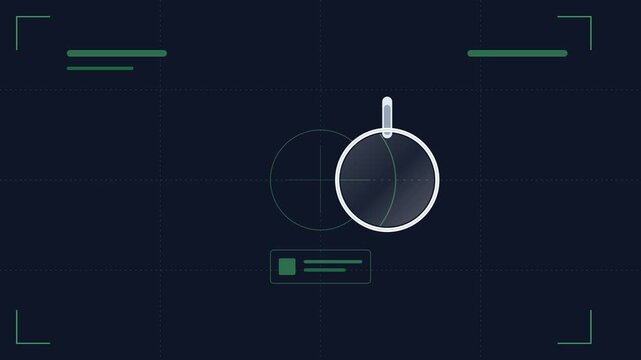 search magnifying glass zoom icon green screen animation