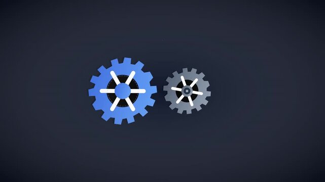 settings configuration cogs gears process mechanism loop