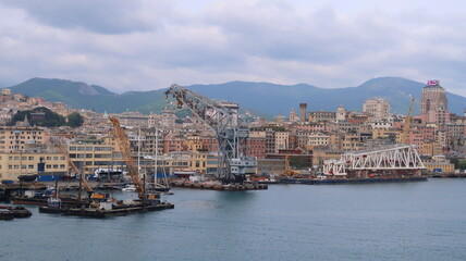 Fototapeta premium port de gênes en Italie