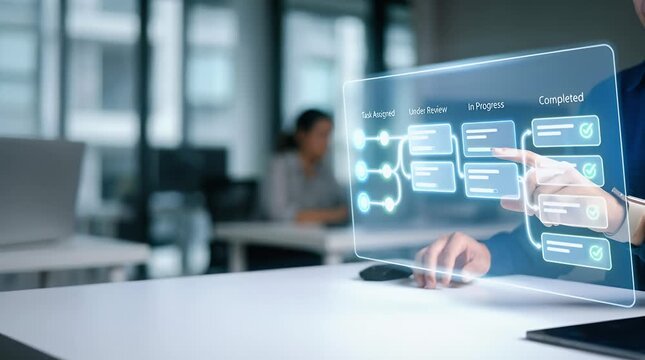Interactive Holographic Task Management Interface