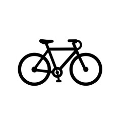 Fototapeta premium Bicycle Outline Vector Illustration Isolated Transparent Background