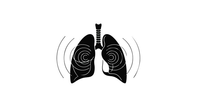 lungs with swirling patterns, respiratory health concept