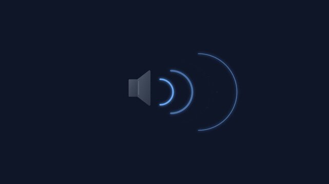speaker volume sound audio wave level output animation