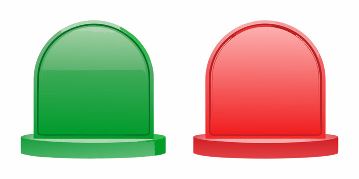 green and red pedestal platforms vector platform