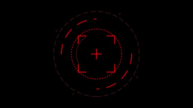 spinning target crosshair aim green screen overlay animation