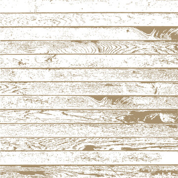 Rustic Wood Plank Vector Texture Background with Distressed Wooden Boards Pattern