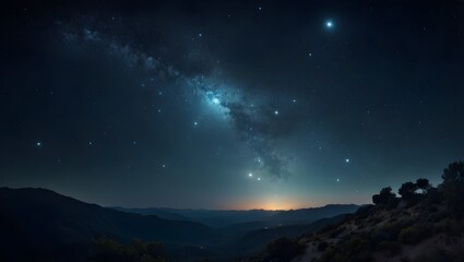 Fototapeta premium Cinematic Starfield Galaxy Background